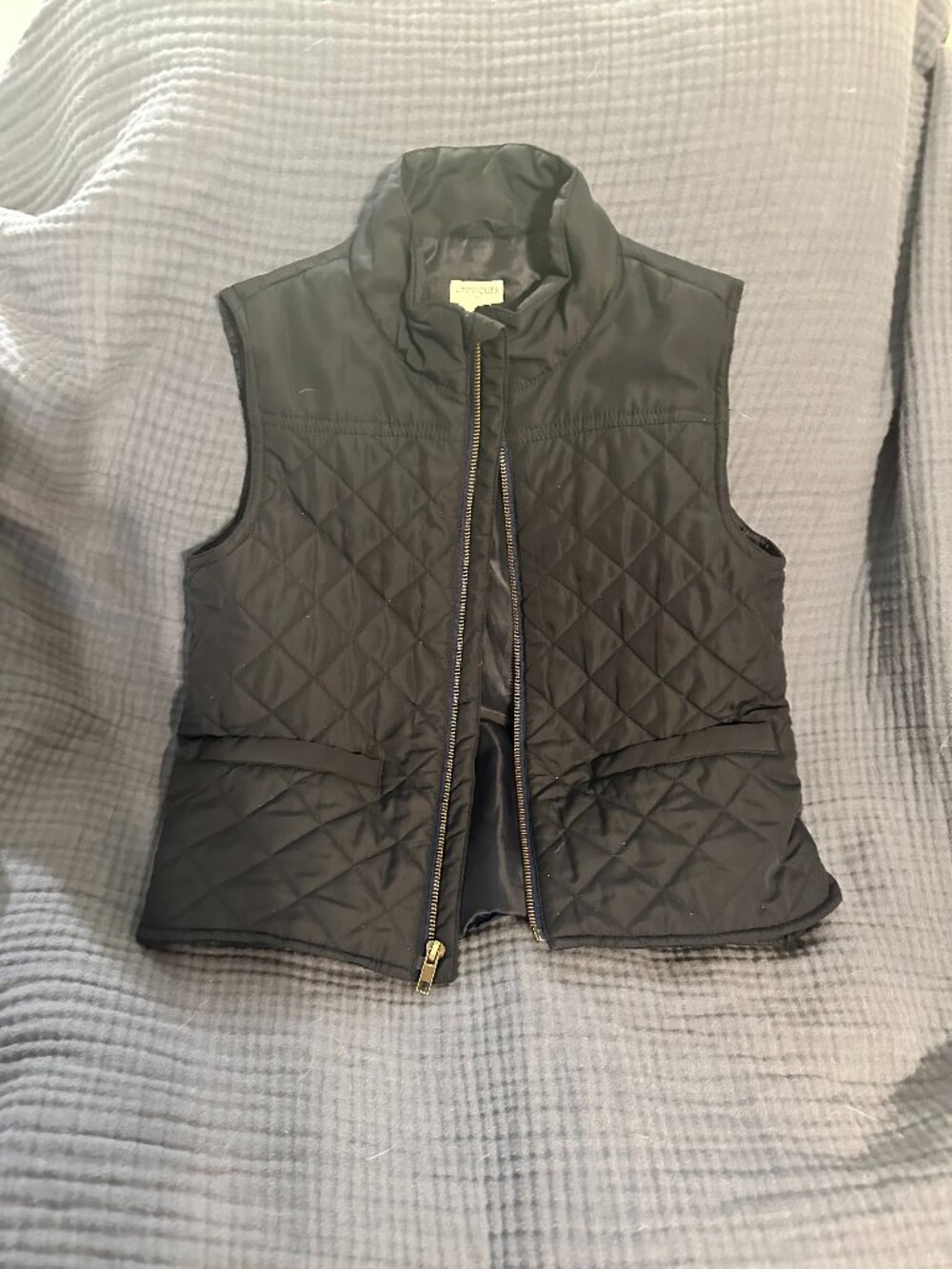 Little Boys J. Crew Quilted Navy Vest (6/7)